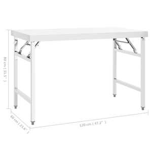Kuchyňský skládací pracovní stůl 120 x 60 x 80 cm nerezová ocel - obrázek 7
