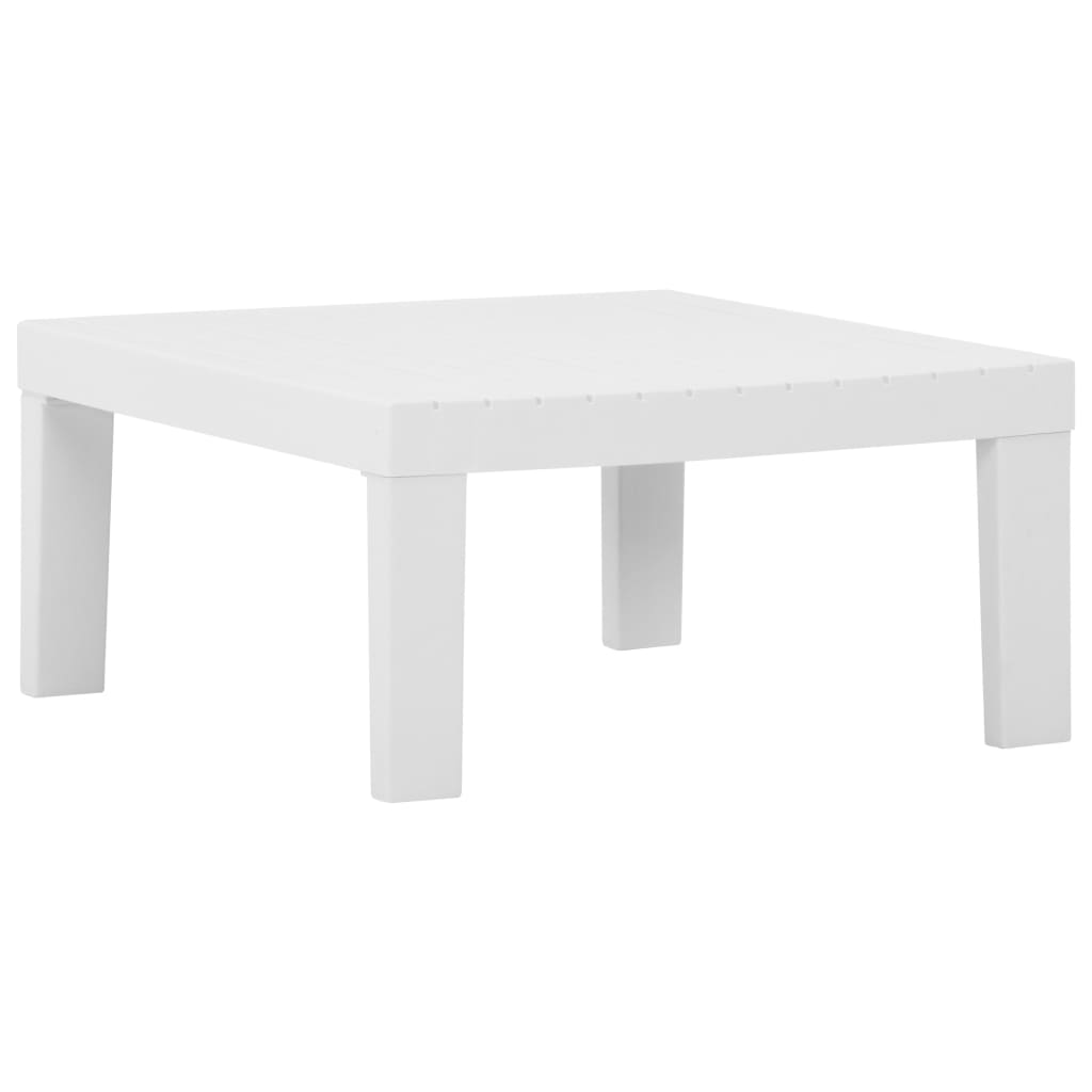 Set mobilier de grădină cu perne, 3 piese, alb, plastic