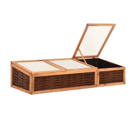 vidaXL Invernadero de madera maciza de pino y sauce 180x80x45 cm