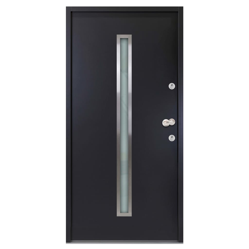 vidaXL Porte d'entrée Aluminium Anthracite 100x200 cm