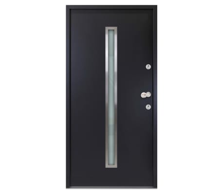 vidaXL Aluminium Front Door Anthracite 100x200 cm