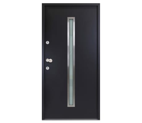 vidaXL Porte d'entrée Aluminium Anthracite 110x207,5 cm