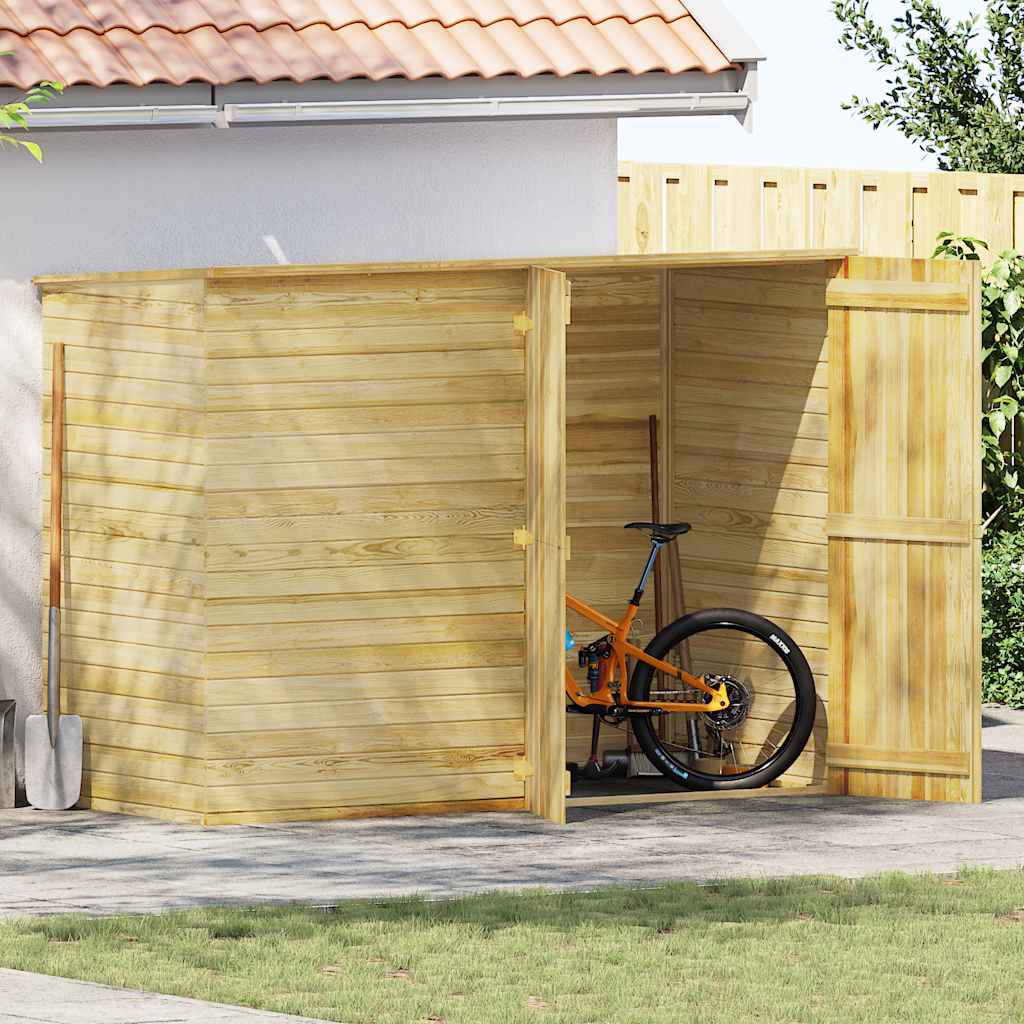 vidaXL Magazie de grădină de bicicletă, 232x110x170 cm, pin tratat