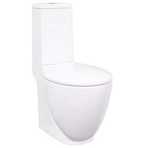 Keramické WC kulaté spodní odpad bílé - obrázek 2