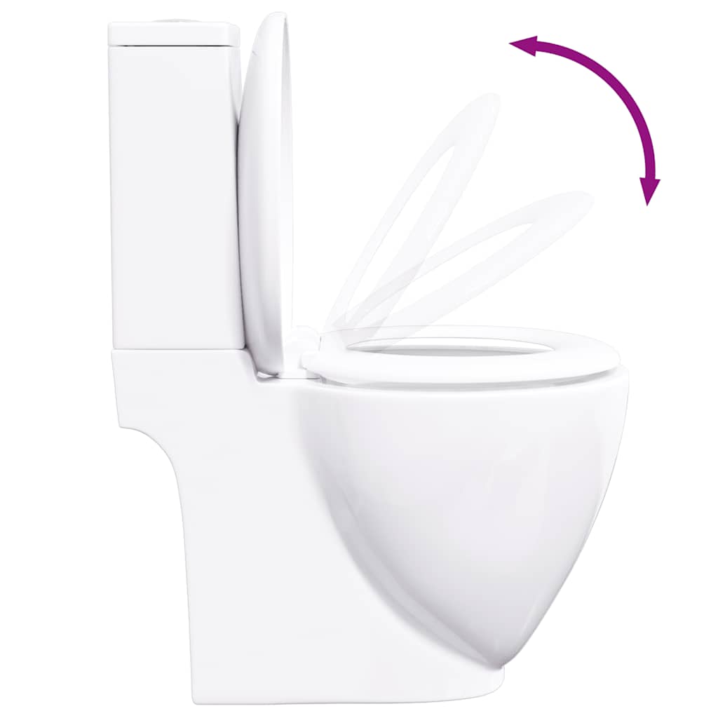 WC Ceramic Toilet Bathroom Round Toilet Bottom Water Flow White VidaXL 17 width=274
