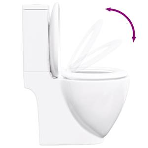 Keramické WC kulaté spodní odpad bílé - obrázek 7