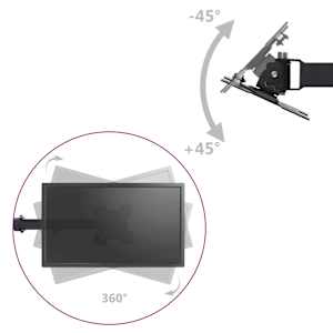 Trojitý stolní držák na monitor 13–23'' - obrázek 3