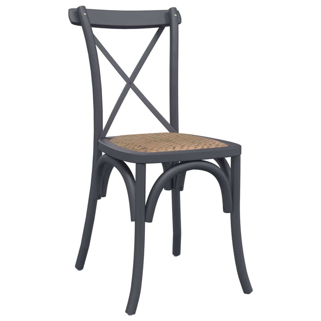 

vidaXL Kruisstoelen 2 st massief beukenhout