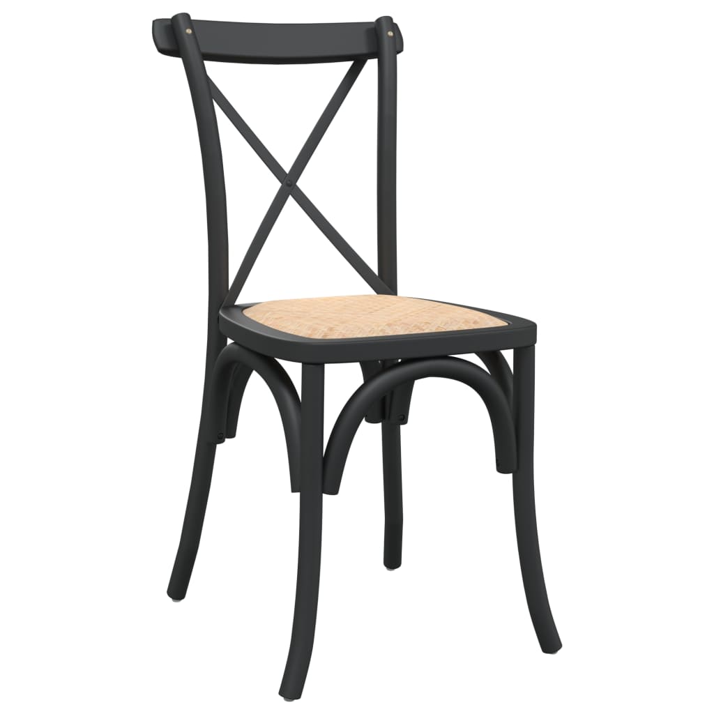 

vidaXL Kruisstoelen 2 st massief beukenhout