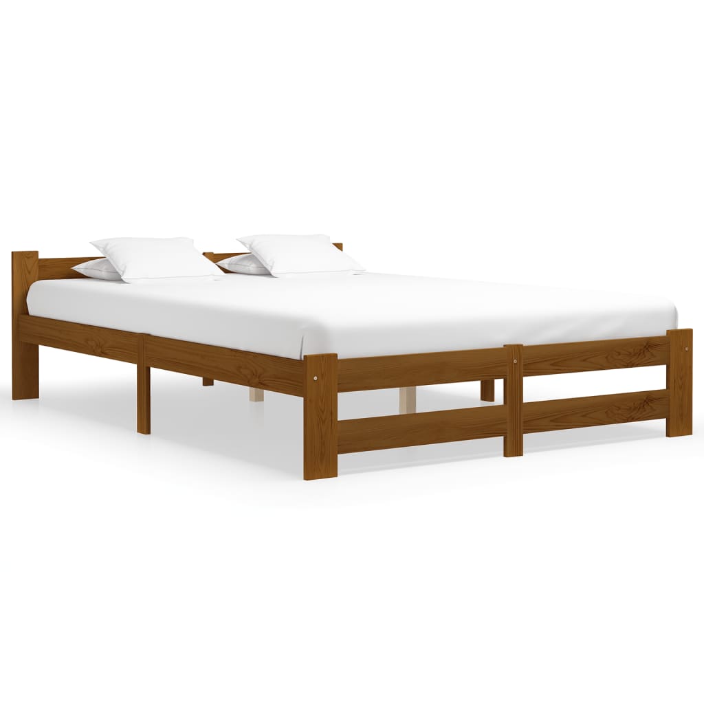 vidaXL Cadru de pat, maro miere, 180x200 cm, lemn masiv de pin