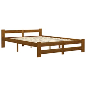 vidaXL Bedframe massief grenenhout honingbruin 180x200 cm