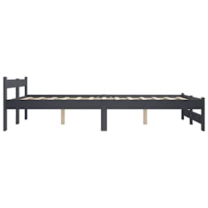 Rám postele bez matrace Tmavě šedý masiv borovice 120x200 cm - obrázek 4