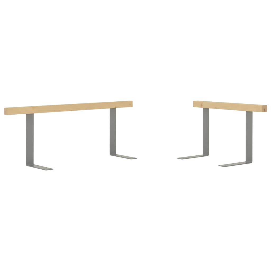 

vidaXL Rugleuningen voor palletbank 2 st 110/70 cm massief grenenhout