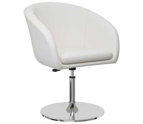 vidaXL Valgomojo kėdės, 4vnt., baltos spalvos, dirbtinė oda