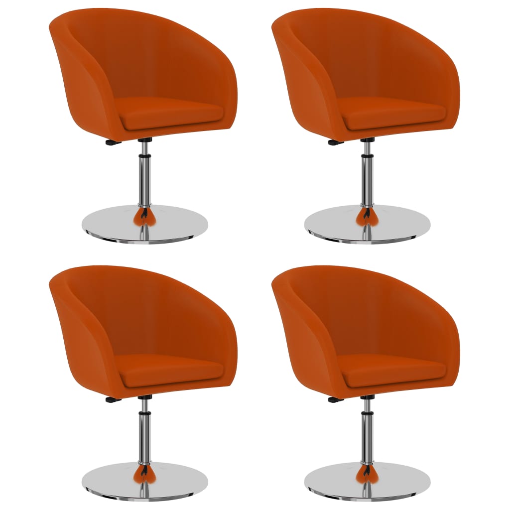 Esszimmerstühle 4 Stk. Orange Kunstleder kaufen