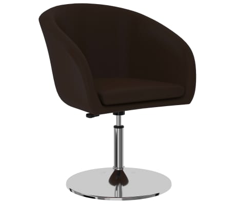 vidaXL Valgomojo kėdės, 6vnt., rudos, dirbtinė oda