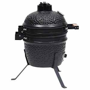 Zahradní gril a udírna 2 v 1 Kamado keramický 56 cm černý - obrázek 5