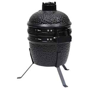 Zahradní gril a udírna 2 v 1 Kamado keramický 56 cm černý - obrázek 6