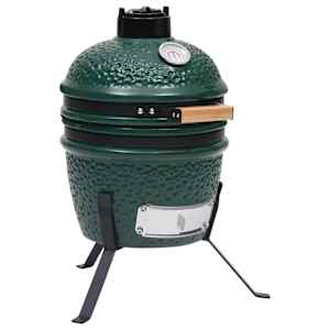 vidaXL kaks &uuml;hes Kamado grill-suitsuahi, keraamiline, 56 cm, roheline