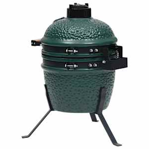 Zahradní gril a udírna 2 v 1 Kamado keramický 56 cm zelený - obrázek 6