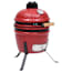  vidaXL piros kerámia 2 az 1-ben Kamado grillsütő füstölővel 56 cm termék 2. képe