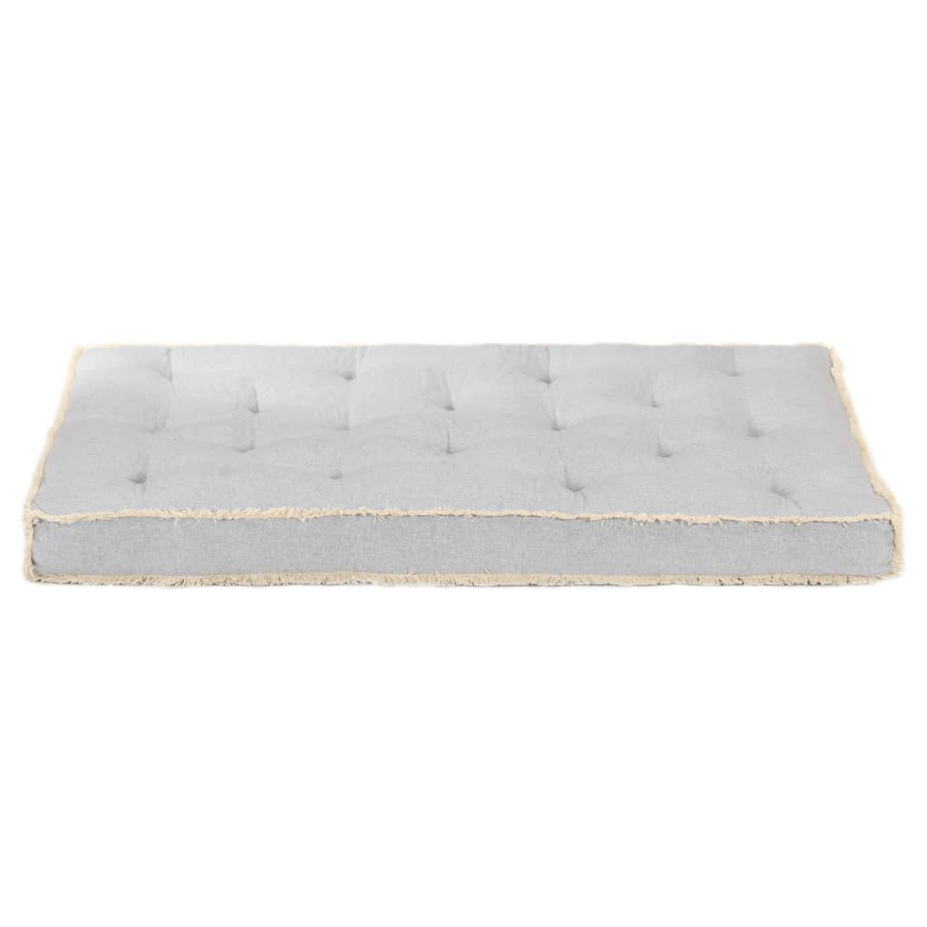 vidaXL Pernă pentru canapea din paleți, gri, 120 x 80 x 10 cm