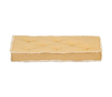 vidaXL Pagalvė sofai i&scaron; palečių, geltonos spalvos, 73x40x7cm