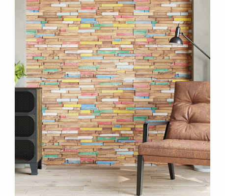 vidaXL Wall Cladding Panels 10 pcs 1.03 m² Solid Teak Wood