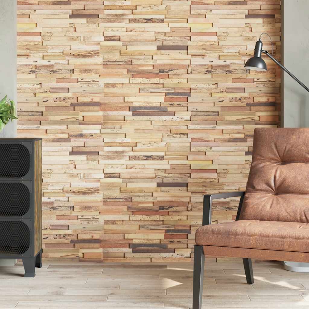 vidaXL 10 db újrahasznosított tíkfa falburkoló panel 1,03 m²