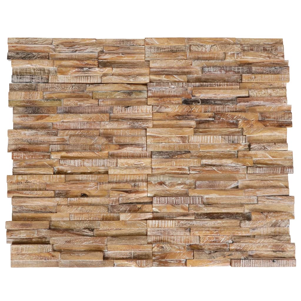 Petrashop  Nástěnné obkladové panely 10 ks 1,01 m² masivní teakové dřevo