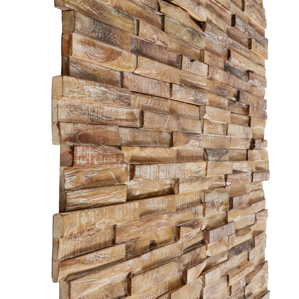 Thumbnail - vidaXL 3D-Wandverkleidung 10 Stk. 1,01 m² Massivholz Teak