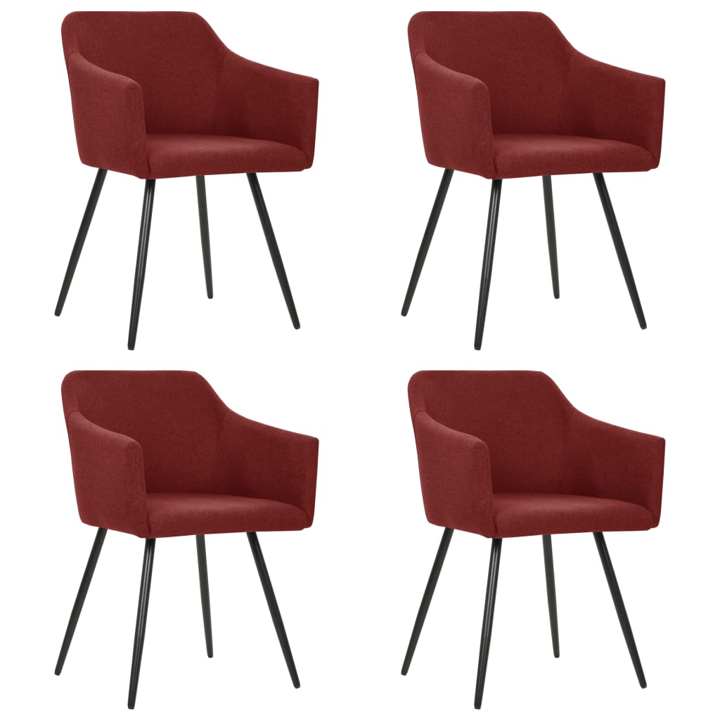 Valgomojo kėdės, 4vnt., vyno raudonos, audinys (2x323101) | Stepinfit