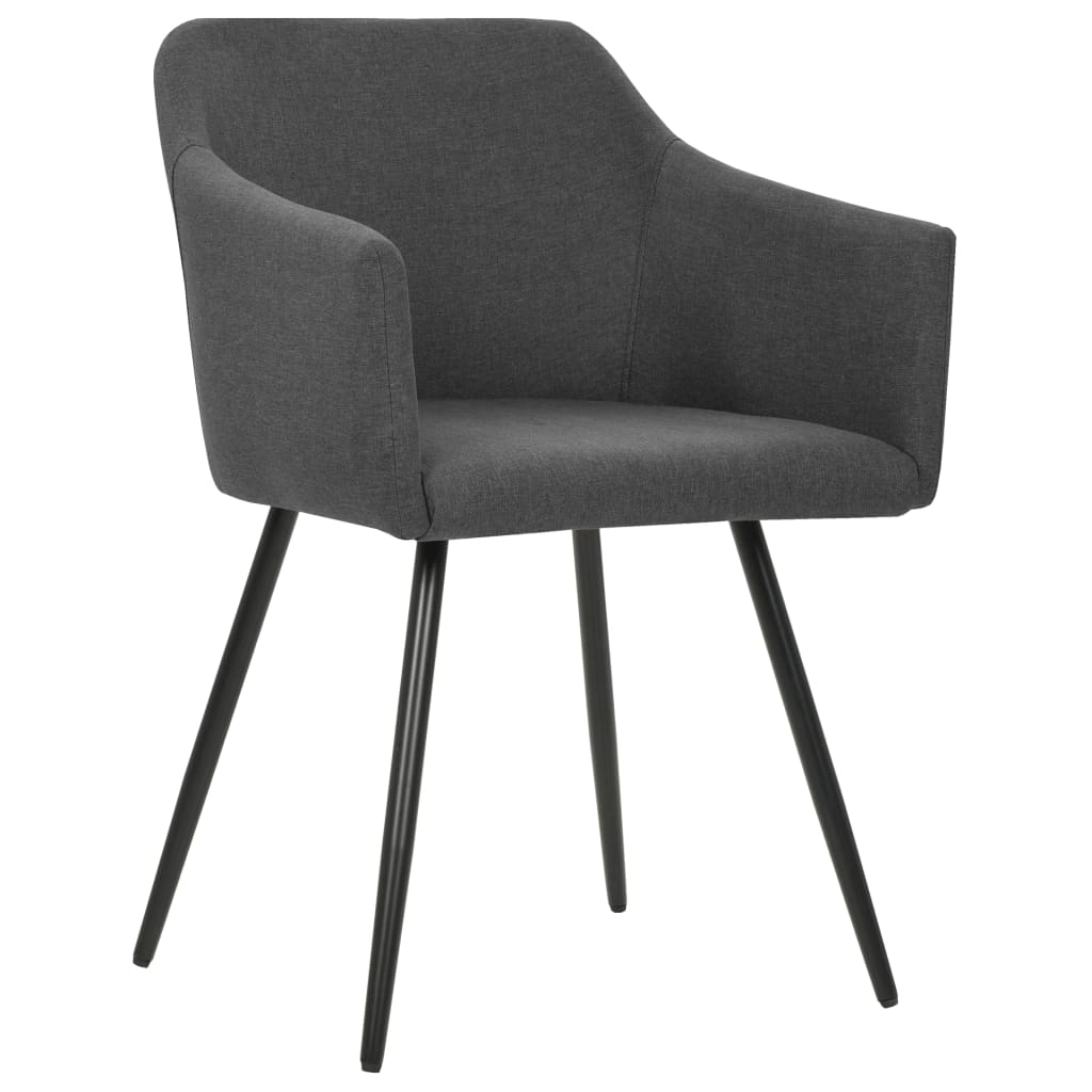 

vidaXL Eetkamerstoelen 6 st stof donkergrijs