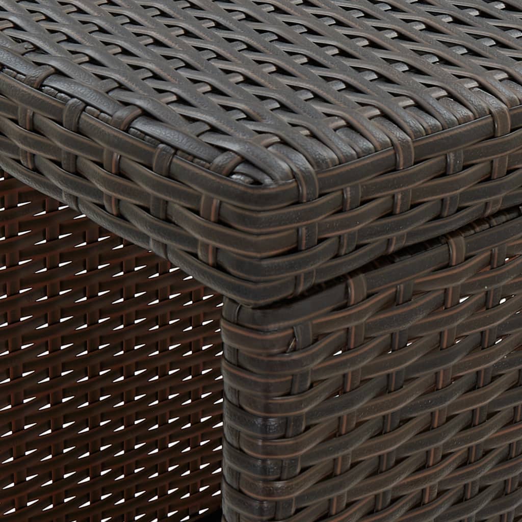 Meuble De Bar De Jardin 5 Pcs Et Coussins Résine Tressée Marron VidaXL 14 width=274