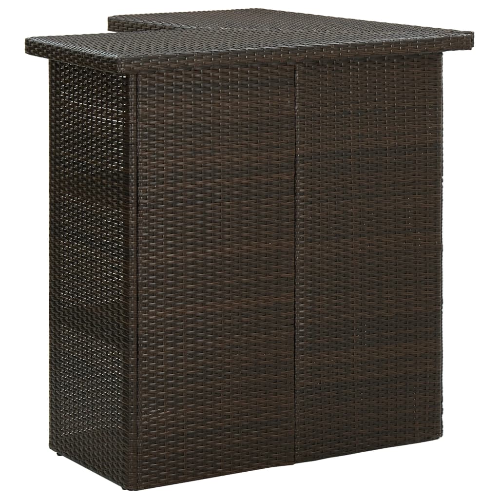 vidaXL 8-delige Tuinbarset met kussens poly rattan bruin afbeelding