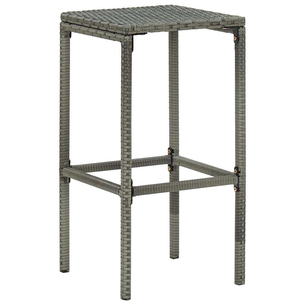 Meuble De Bar De Jardin 8 Pcs Avec Coussins Résine Tressée Gris VidaXL 19 width=274