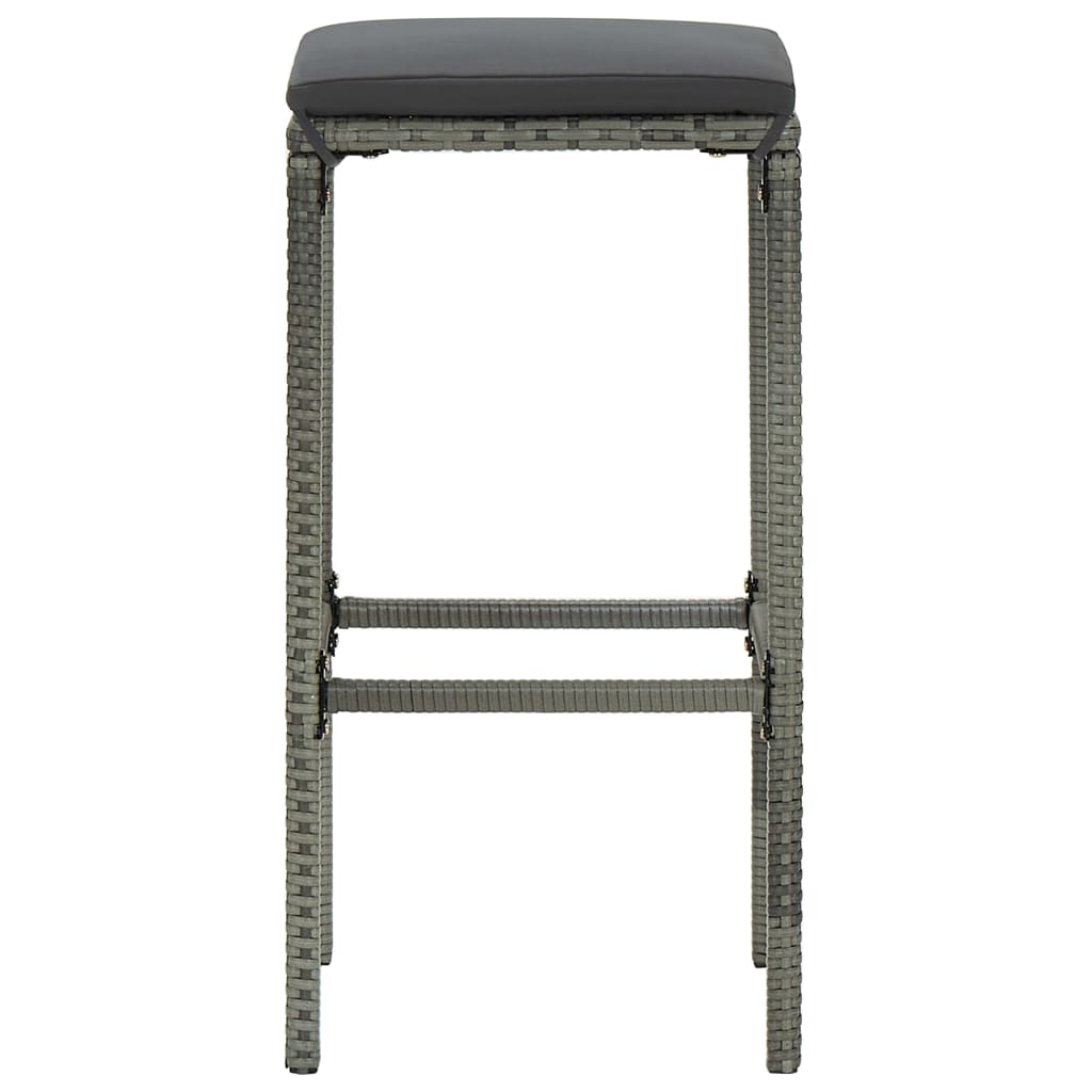 Meuble De Bar De Jardin 8 Pcs Avec Coussins Résine Tressée Gris VidaXL 20 width=274
