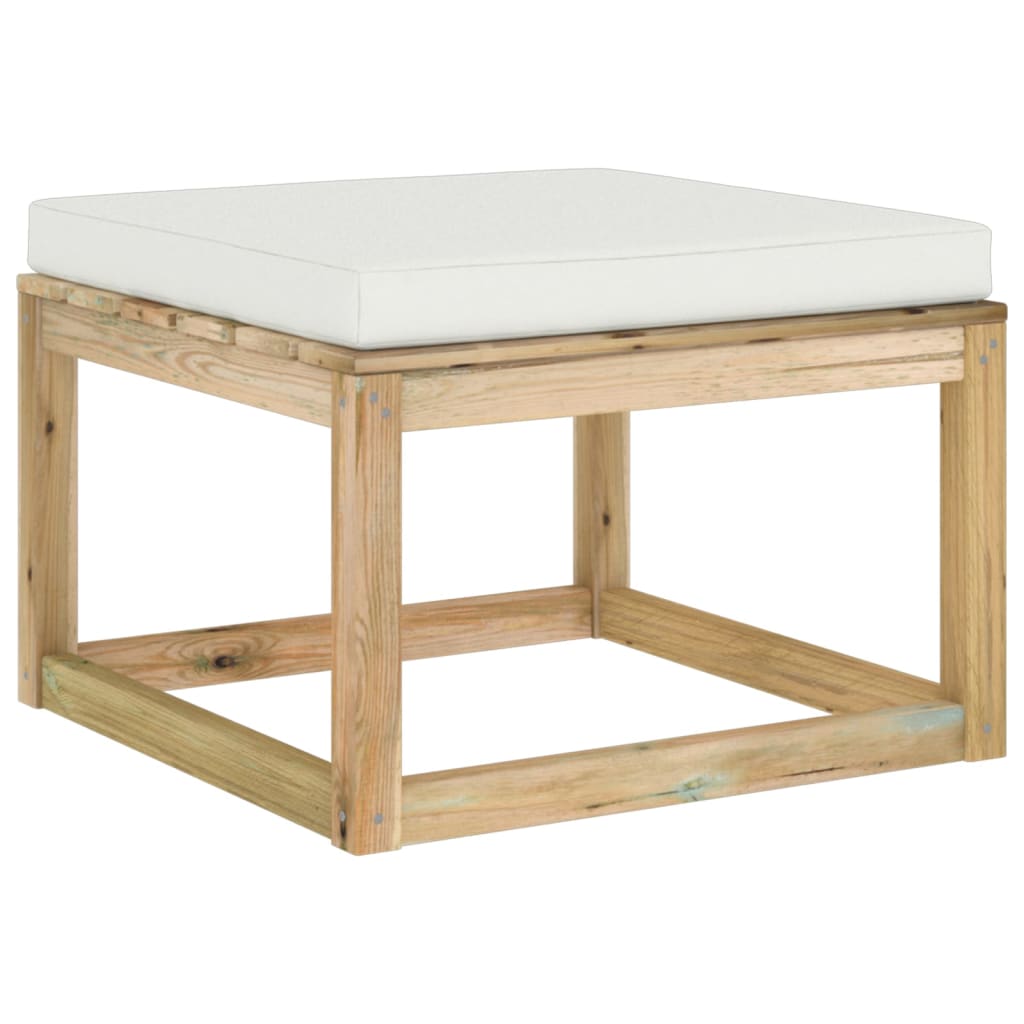 Градински лаундж комплект 8 части възглавници импрегниран бор