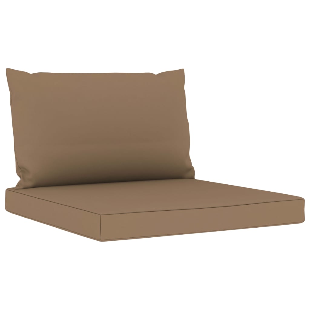 Set mobilier de grădină cu perne gri taupe, 5 piese