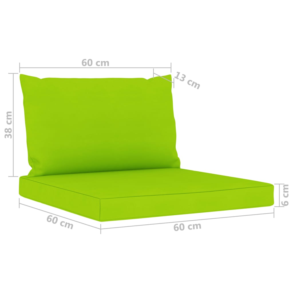 Sofa ogrodowa 4-osobowa, drewno sosnowe, jasnozielona, 64x64x70 cm