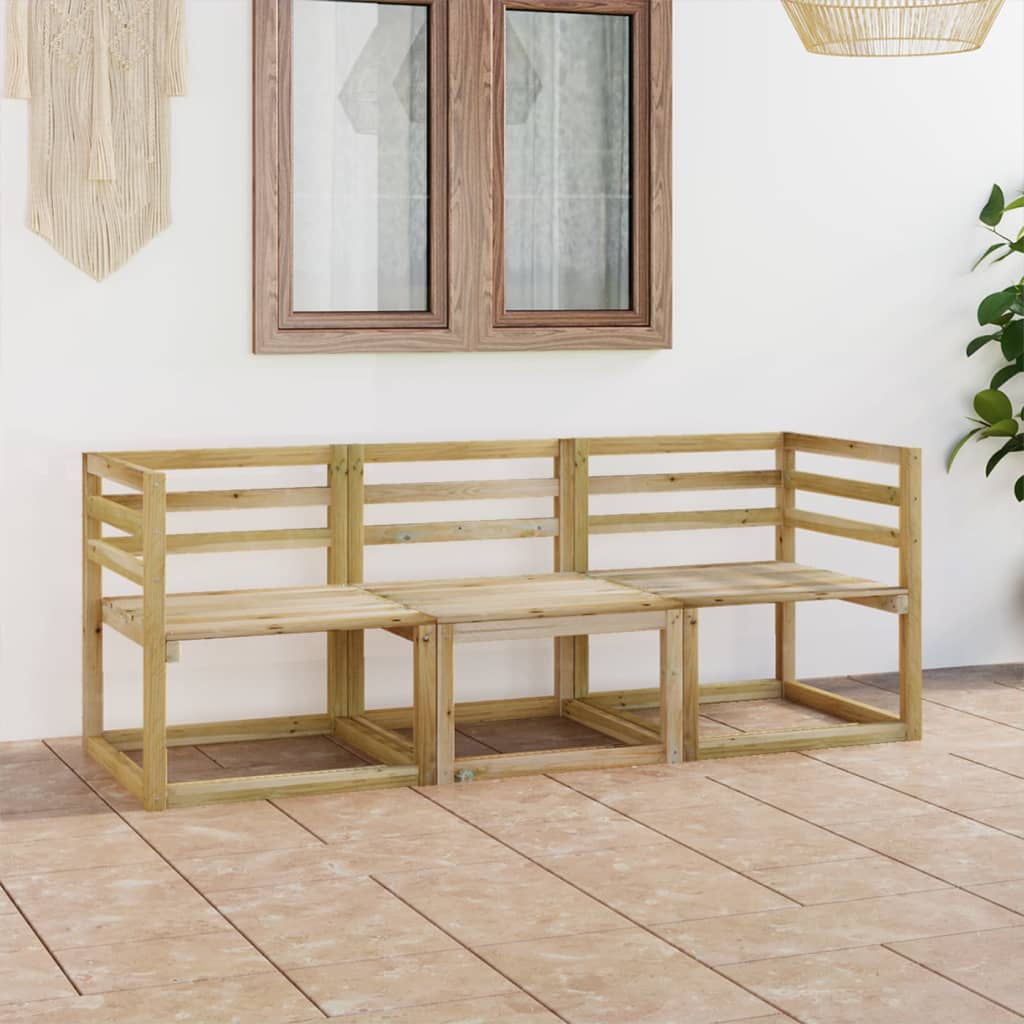 3-Sitzer-Gartensofa Grün Imprägniertes Kiefernholz kaufen
