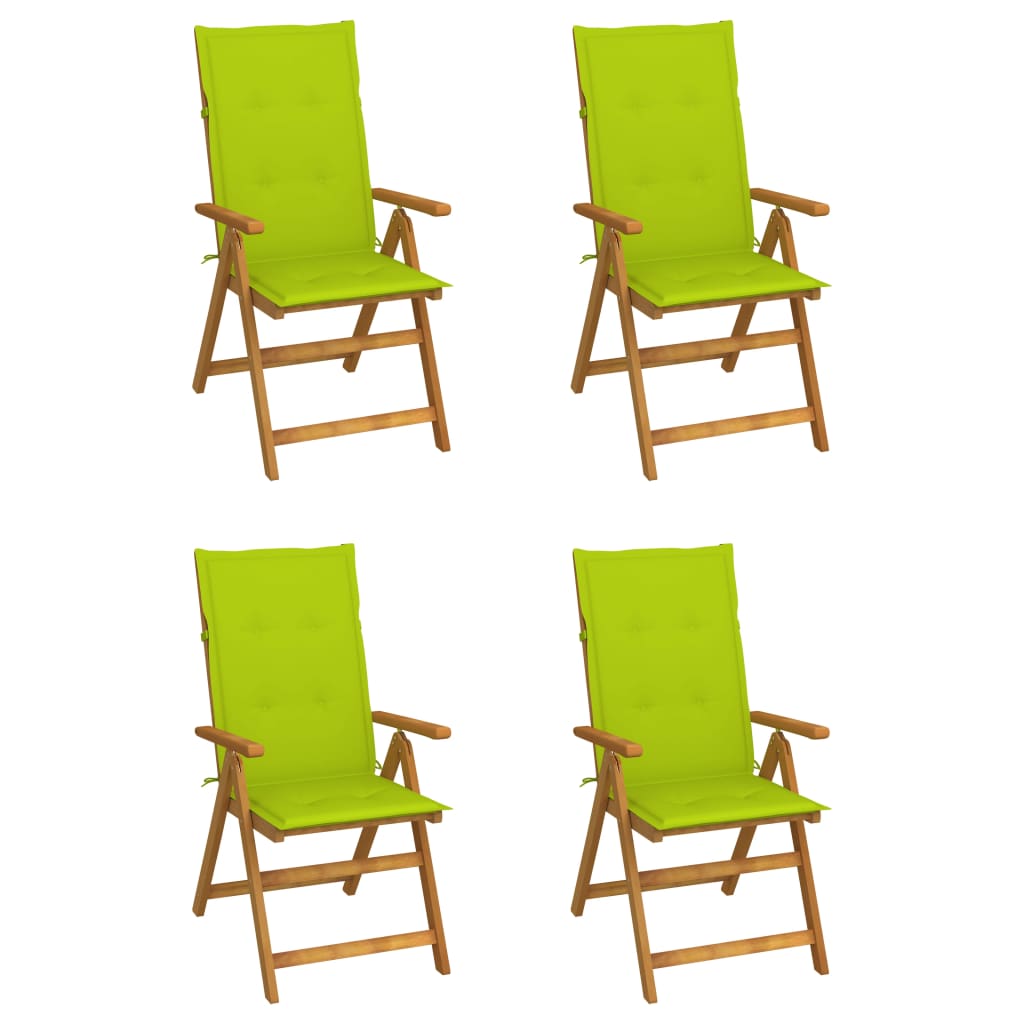 Garten-Liegestühle 4 Stk. mit Kissen Akazie Massivholz kaufen