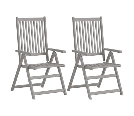 vidaXL Chaises inclinables de jardin 4 pcs avec coussins Bois d'acacia