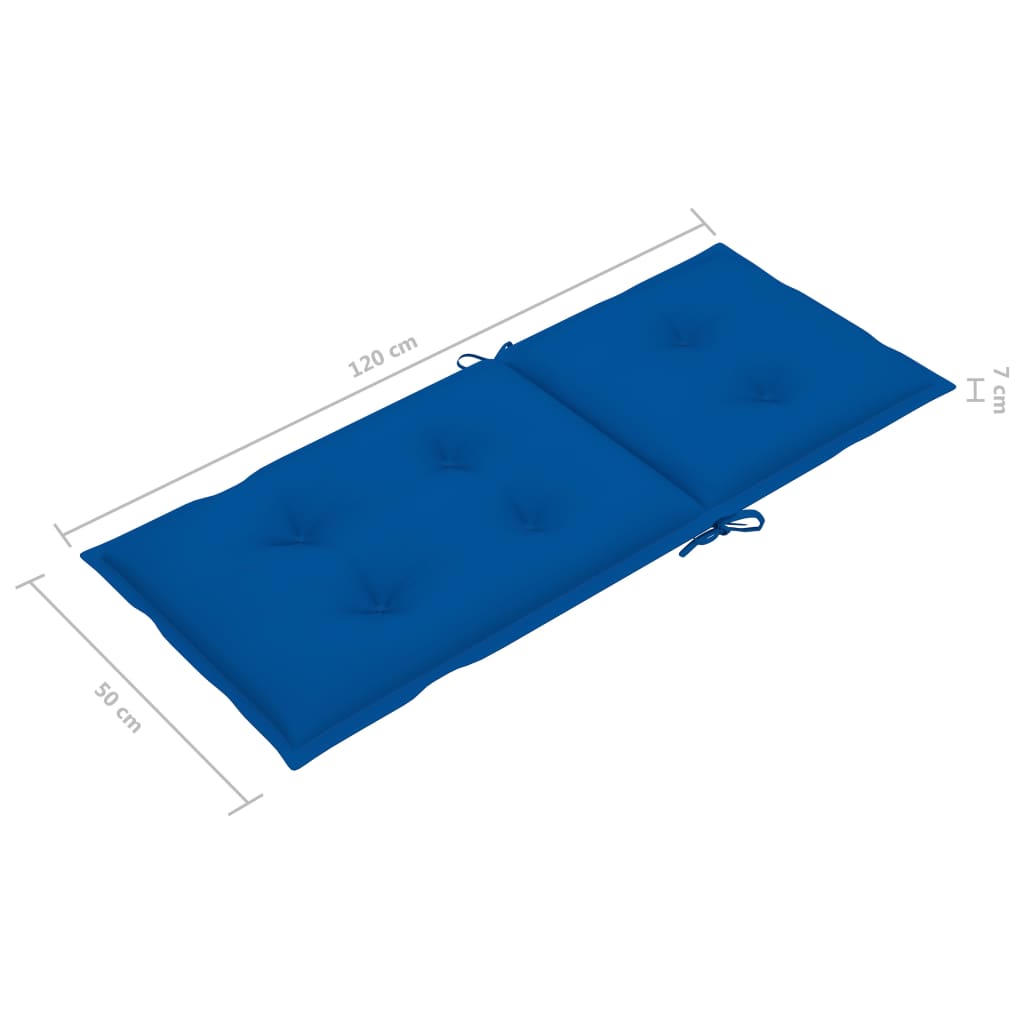 Градински накланящи се столове 4 бр с възглавници акация масив