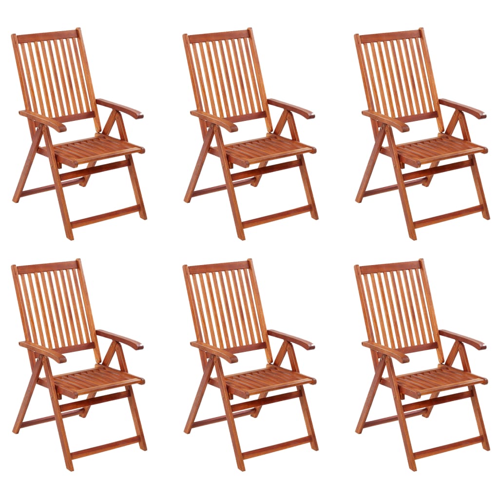 

vidaXL Folding Patio Chairs 6 pcs Solid Acacia Wood