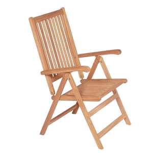 Polohovatelné zahradní židle 4 ks masivní teak - obrázek 4