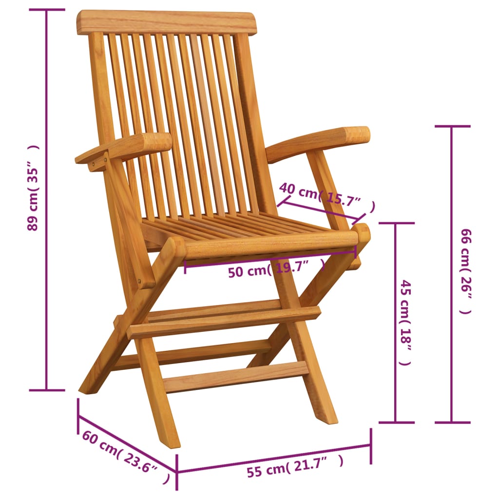 imagem de vidaXL Cadeiras de jardim c/ almofadões pretos 4 pcs teca maciça11