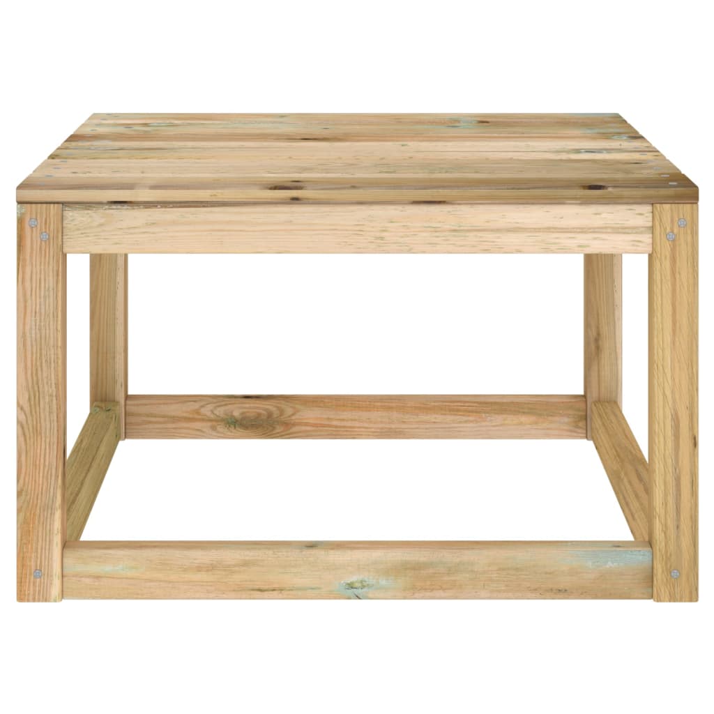 vidaXL Záhradný stôl z paliet 60x60x36,5 cm, impregnovaná borovica