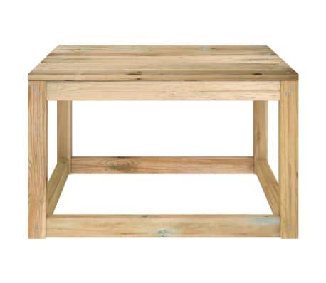 vidaXL Table palette de jardin 60x60x36,5 cm Pin imprégné de vert