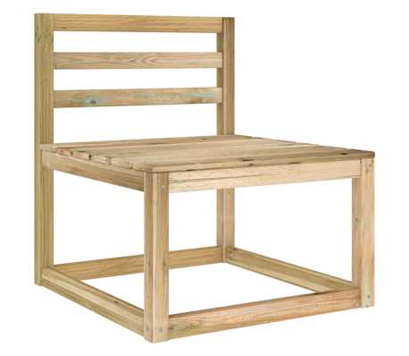 vidaXL Garden Pallet Middle Sofas 2 pcs Green Impregnated Pinewood